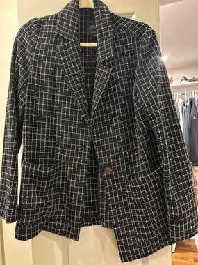 Sanctuary Black & White Windowpane Blazer